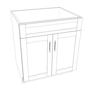 Double Door Sink Cabinet: 24-B-2DS