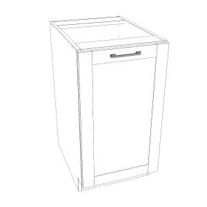 Single Door Trash Cabinet: 18-B-T