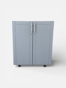 Double door base cabinet for outdoor kitchen storage