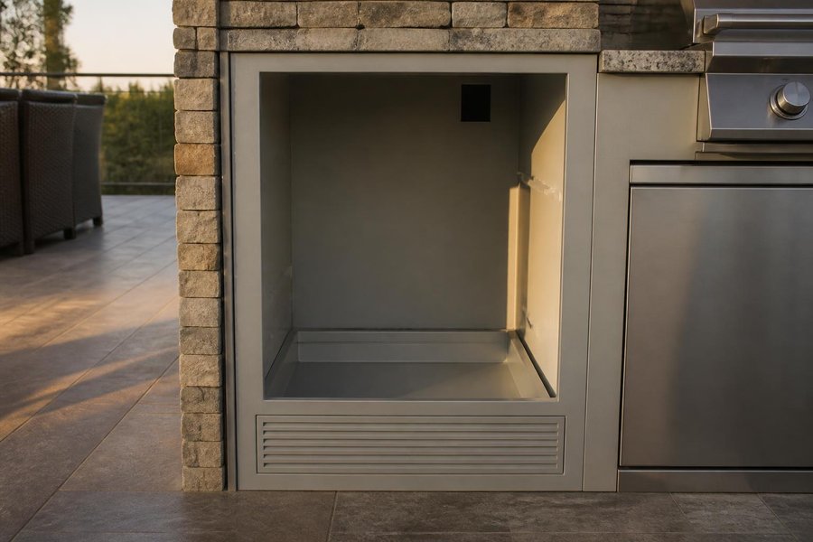 Outdoor Refrigerator Cabinet Planning for a Central Florida Kitchen: Refrigerator Cabinet Cutout